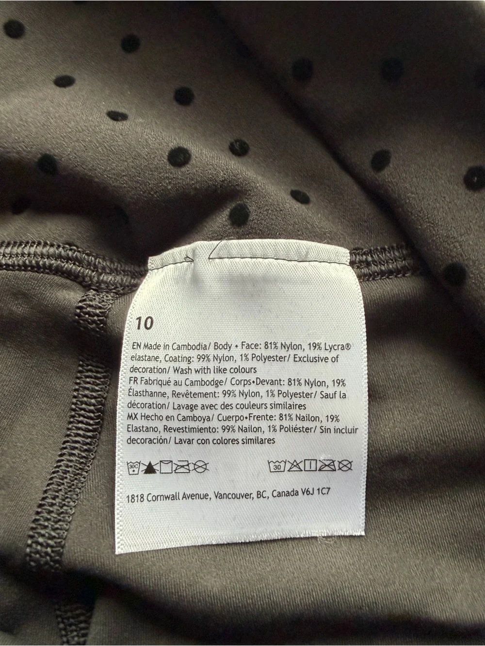 Lululemon Align High Rise Pant 28” Black Flocked Polka Dot, Size 10